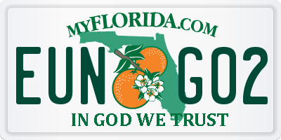 FL license plate EUNG02