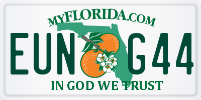 FL license plate EUNG44
