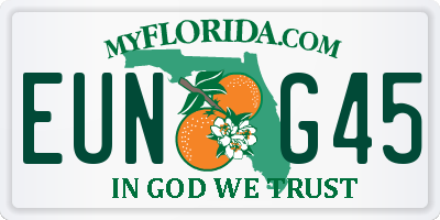 FL license plate EUNG45