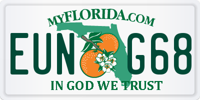 FL license plate EUNG68