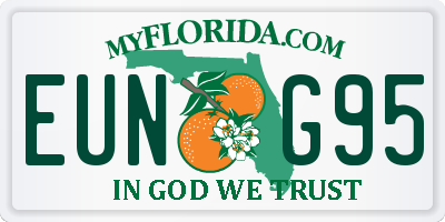 FL license plate EUNG95