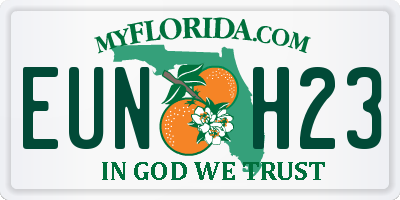FL license plate EUNH23
