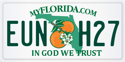 FL license plate EUNH27
