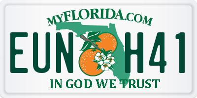 FL license plate EUNH41