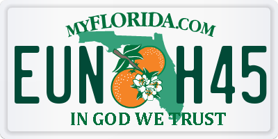 FL license plate EUNH45