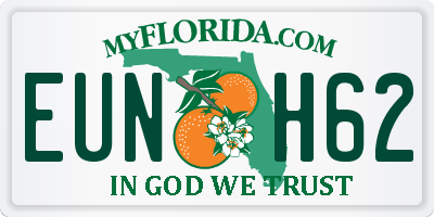 FL license plate EUNH62