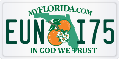 FL license plate EUNI75