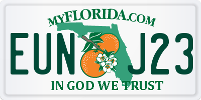 FL license plate EUNJ23