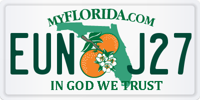 FL license plate EUNJ27