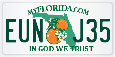 FL license plate EUNJ35