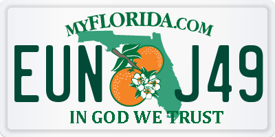 FL license plate EUNJ49