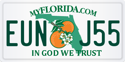 FL license plate EUNJ55