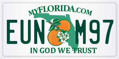 FL license plate EUNM97