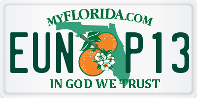 FL license plate EUNP13