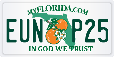 FL license plate EUNP25