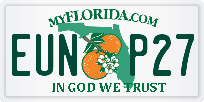 FL license plate EUNP27