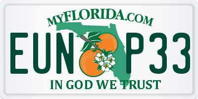 FL license plate EUNP33