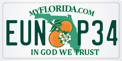 FL license plate EUNP34
