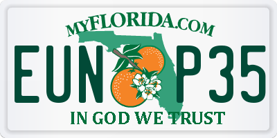 FL license plate EUNP35