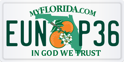 FL license plate EUNP36
