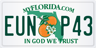 FL license plate EUNP43