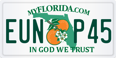 FL license plate EUNP45