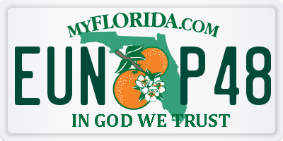 FL license plate EUNP48