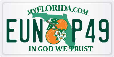 FL license plate EUNP49