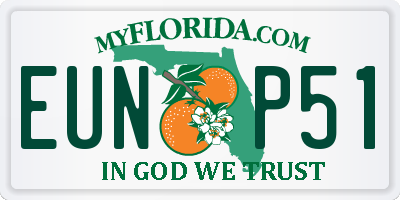 FL license plate EUNP51