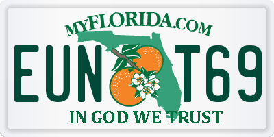 FL license plate EUNT69