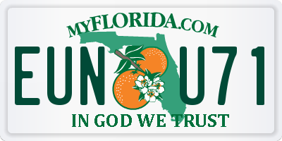 FL license plate EUNU71