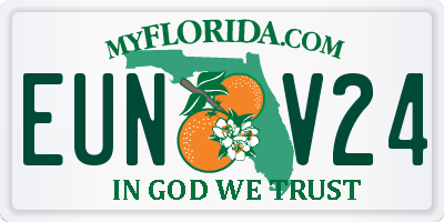 FL license plate EUNV24