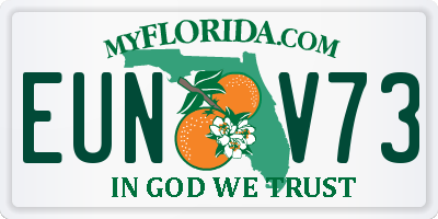 FL license plate EUNV73