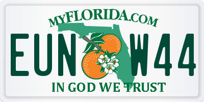 FL license plate EUNW44