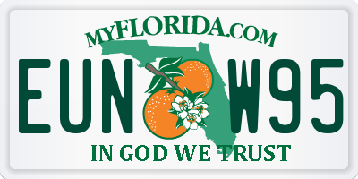 FL license plate EUNW95