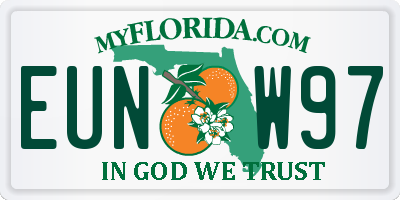 FL license plate EUNW97