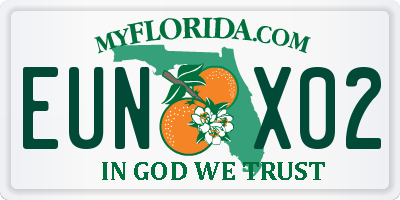 FL license plate EUNX02