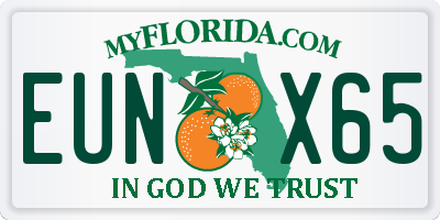 FL license plate EUNX65