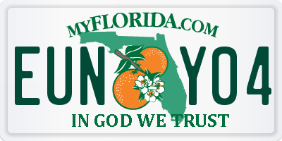 FL license plate EUNY04