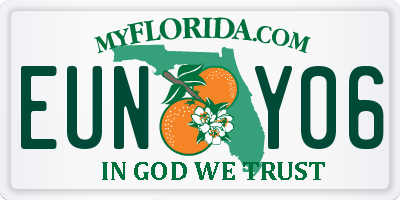 FL license plate EUNY06