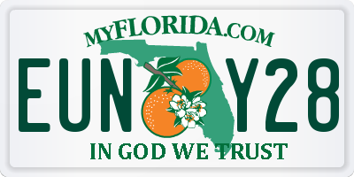 FL license plate EUNY28