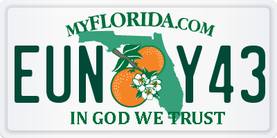 FL license plate EUNY43