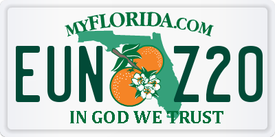 FL license plate EUNZ20