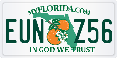 FL license plate EUNZ56