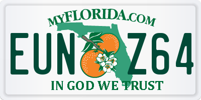 FL license plate EUNZ64