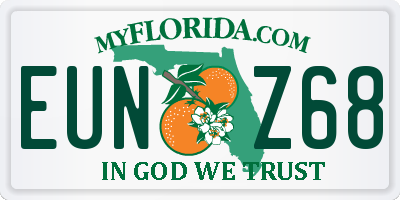 FL license plate EUNZ68