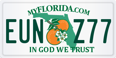 FL license plate EUNZ77