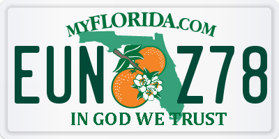 FL license plate EUNZ78