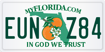 FL license plate EUNZ84
