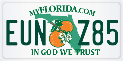 FL license plate EUNZ85